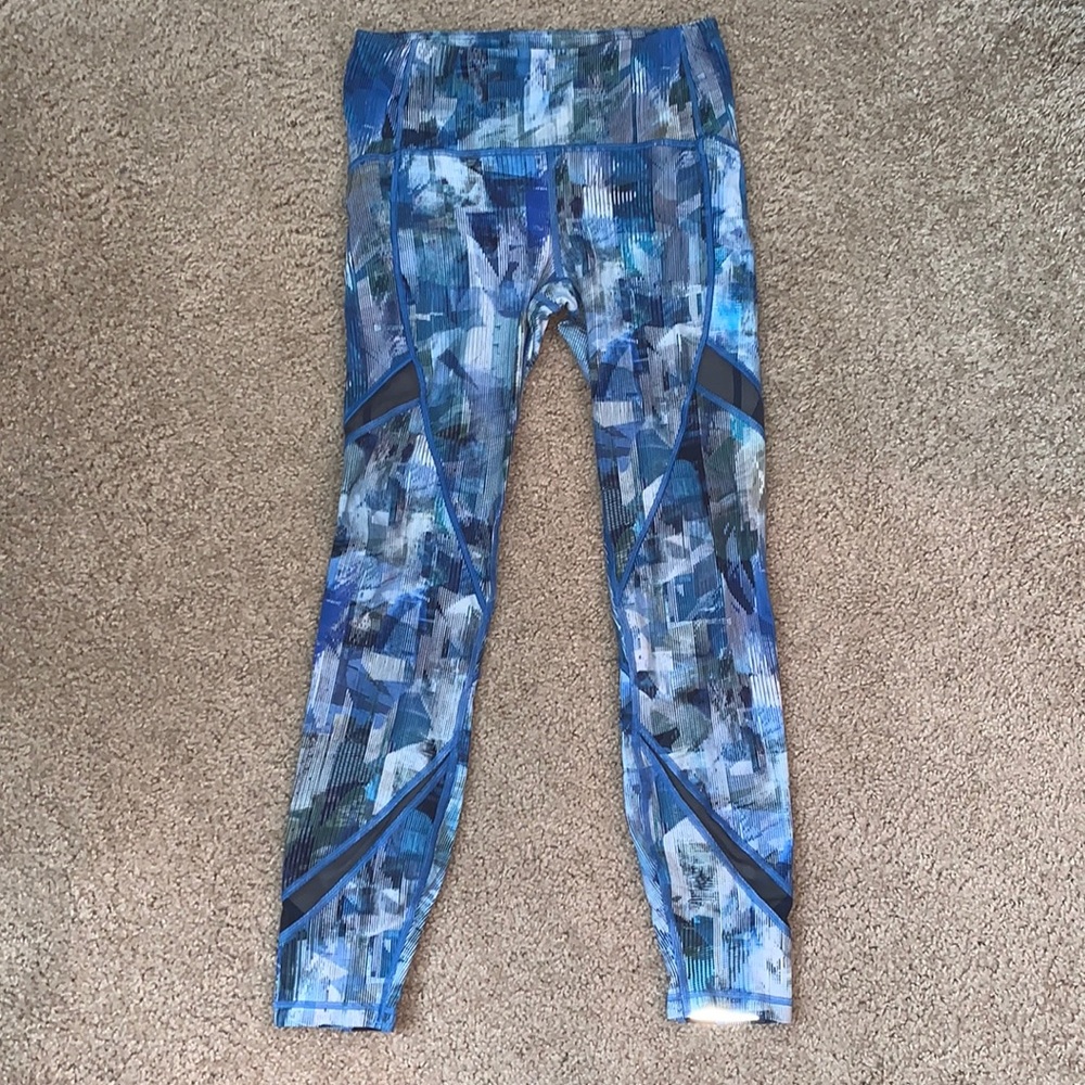 Lululemon blue patterned leggings